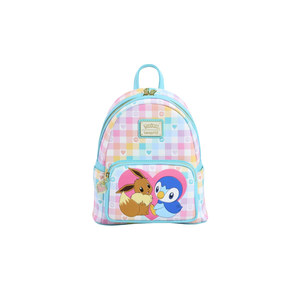 Vitrine format compact: Pokemon - Loungefly Mini Sac A Dos Piplup And Eevee Friends