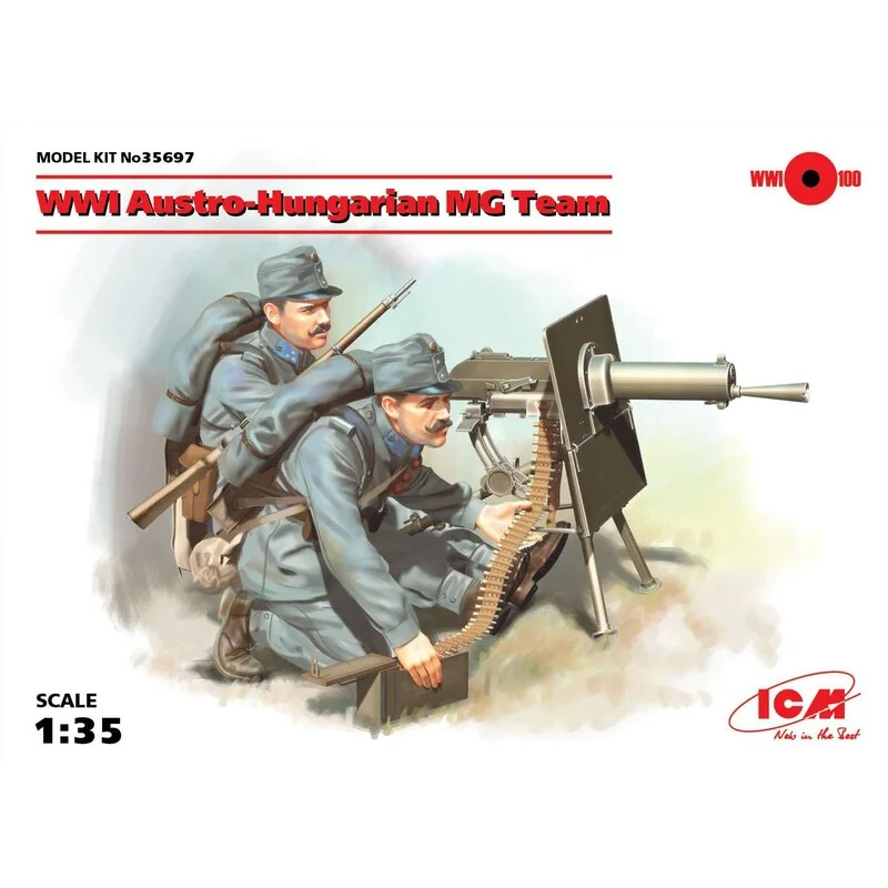 Artistique Statue: WWI Equipe Austro-Hongroise MG (2 chiffres) (100% de nouveaux moules) L'ensemble comprend deux figures de mitraillettes austro-h
