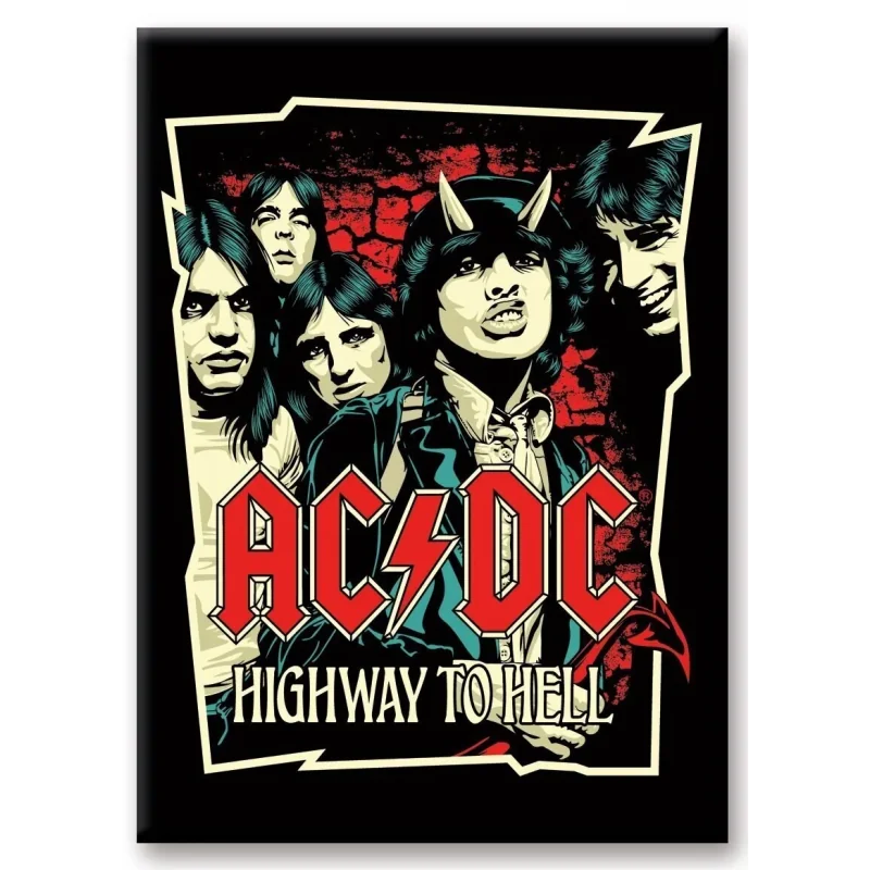 Figurine style geek: AC/DC - Highway To Hell - aimant 6.3x8.9cm