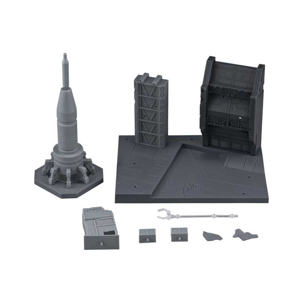 Design style rétro: Mobile Suit Gundam SEED diorama Realistic Model Series G Structure GS06M Heliopolis Battle Stage Material Color Edition 18 cm