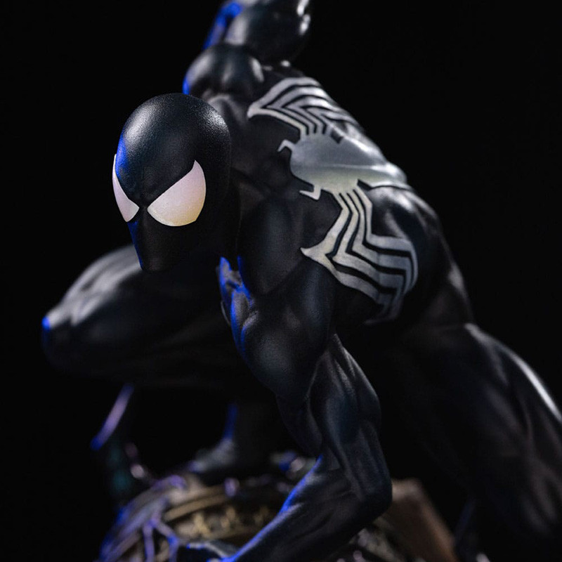 MARVEL Statue Spider-Man Black Costume BDS Art Scale Iron Studios