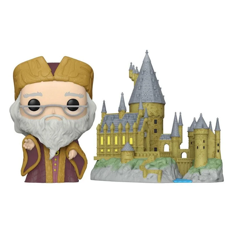 Rétro Objet: Figurine Pop Harry Potter POP! Town Vinyl figurine Dumbledore w/Hogwarts 9 cm