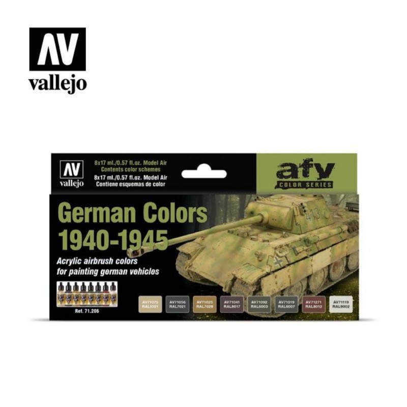 Artistique Style pour cadeau: Vallejo MODEL AIR Color: set 8 couleurs acryliques en 17 ml - German WWII Colors 1940-1945