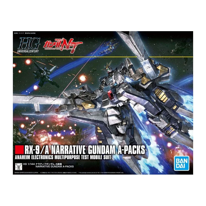 Figurine collection style moderne: Gunpla Gundam – Maquette HG 1/144 Narrative Gundam A-Packs
