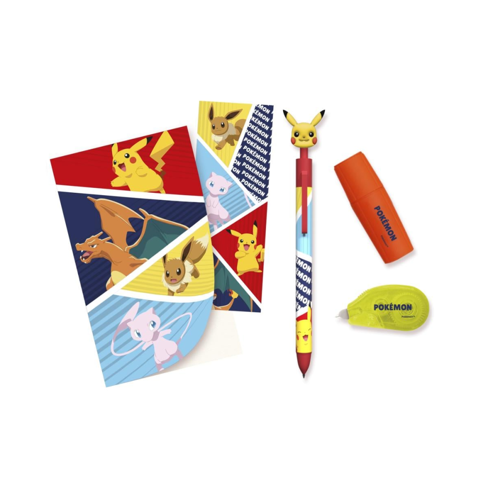 Création coin collection: POKEMON - Set de Papeterie avec un Bloc-note - 5pc