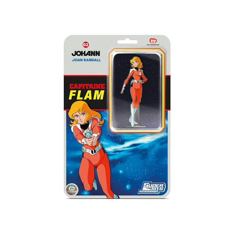 Pour bureau: Capitaine Flam Pin's Blister Card Johann 10,5cm