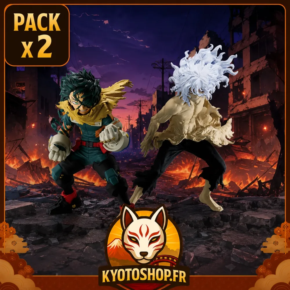 Pour cadeau: My Hero Academia Final Season Figurine Tomura Shigaraki vs Izuku Midoriya (2-Pack)