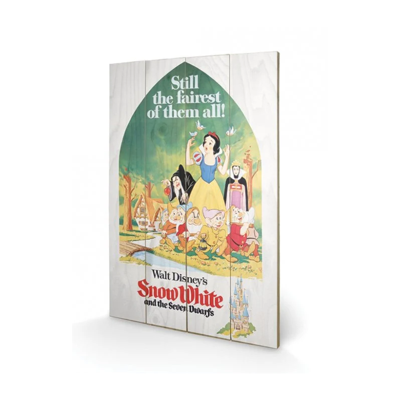 Jolie miniature style moderne: DISNEY - Snow White Still the Faires - Impression sur bois 40x59cm