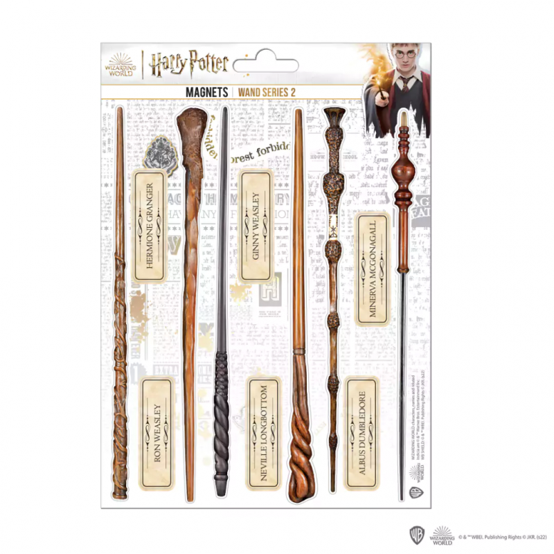 À exposer: HARRY POTTER - Baguettes 02 - Planche de 12 magnets en mousse