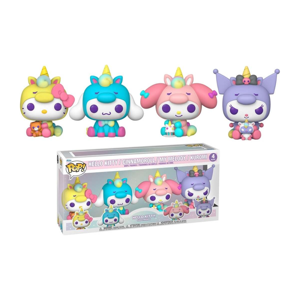 Pièce collection style geek: Figurine Pop HELLO KITTY - POP Sanrio - 4PK