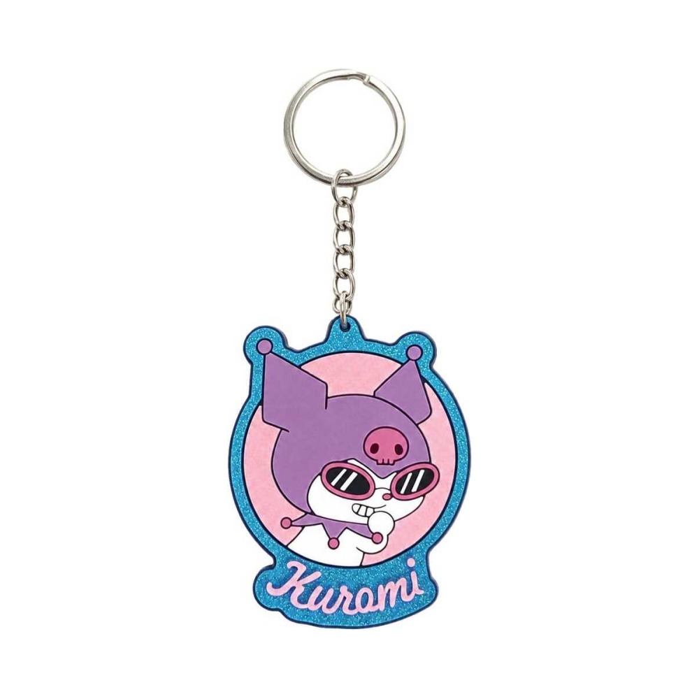 Détaillée Univers style geek: Sanrio porte-clés caoutchouc Kuromi 7 cm