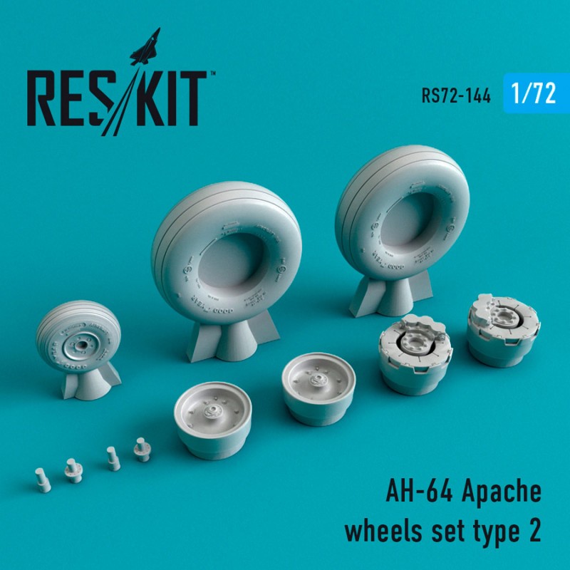 Élégante Pièce: Jeu de roues Boeing/Hughes AH-64A Apache Type 2 (conçu pour être utilisé avec les kits Academy, Hasegawa, Italeri et Zvezda)[Boe