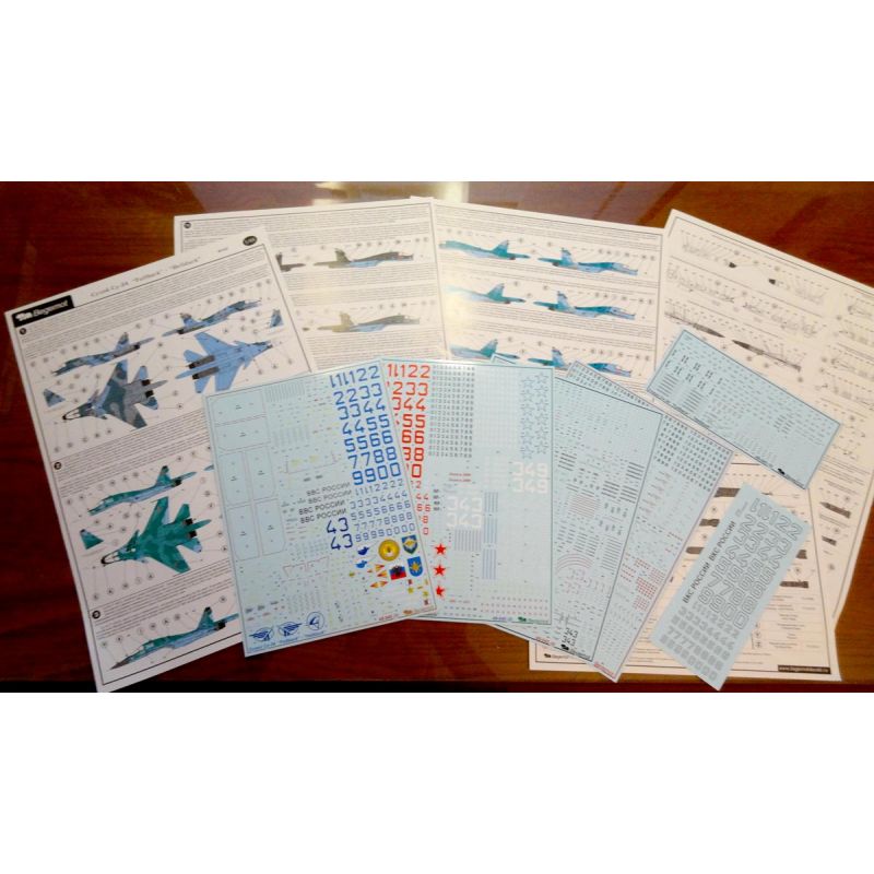 Artistique Collection: Réimprimé ! Décalcomanie Sukhoi Su-34 avec possibilité de faire connaître tous les Su-34 de nos jours