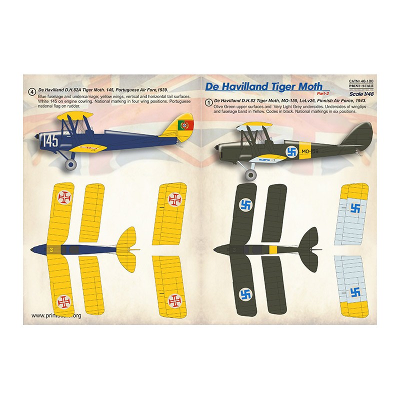 Belle Sélection look soigné: Décal De Havilland Tiger Moth Partie 21