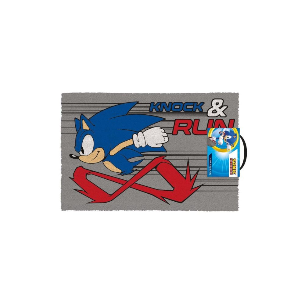 Collection vitrine déco: Paillasson Sonic Knock & Run 40 x 60