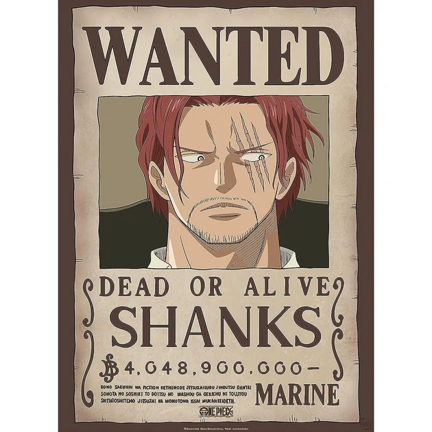 Style déco sympa: One Piece - Poster - Wanted Shanks