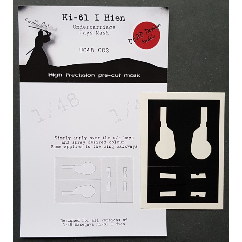 Pièce vitrine pour bureau: Masques de baie de train de roulement Kawasaki Ki-61-I Hien (conçus pour être utilisés avec les kits Hasegawa)