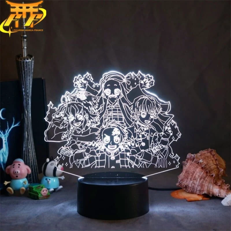Belle Univers: Lampe LED Tanjiro, Nezuko, Inosuke et Zenitsu - Demon Slayer™