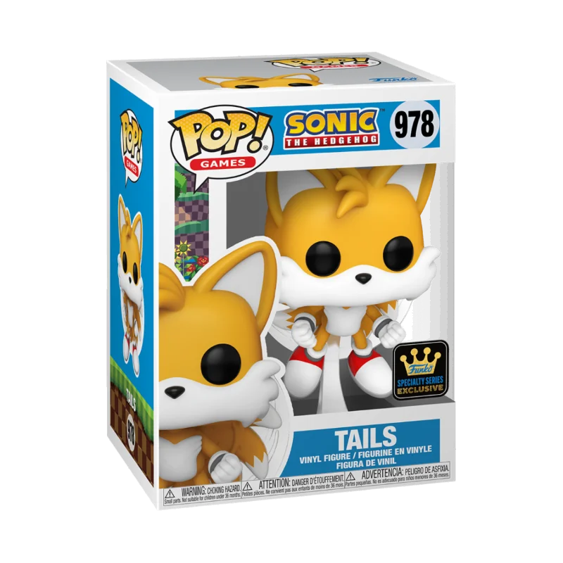 Charmante Pièce esprit déco: Figurine Pop Sonic Pop Tails Flying Flocked + Chase