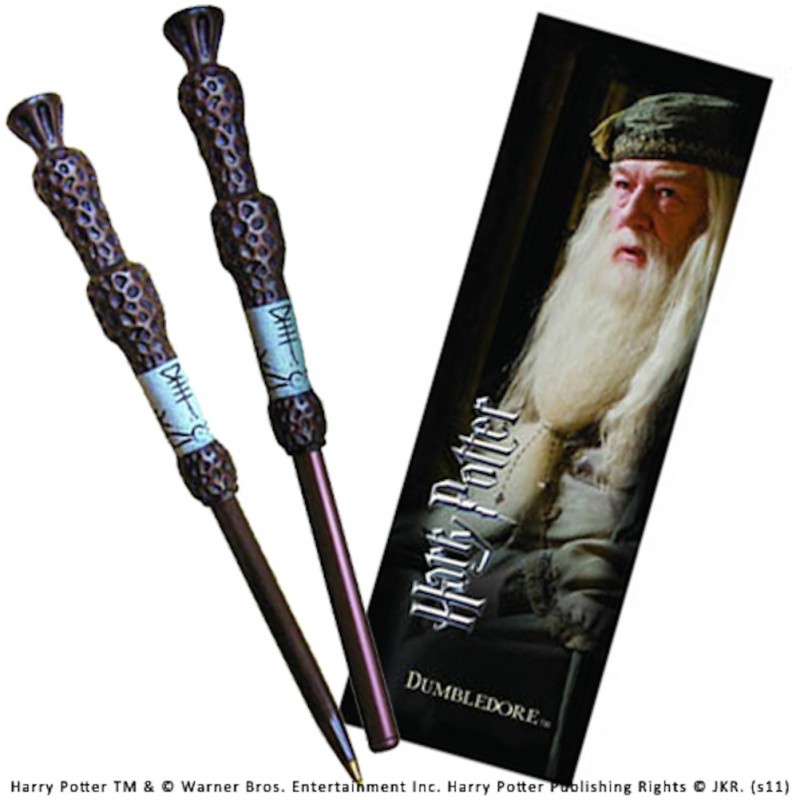 Pièce déco pour bureau: Hp dumbledore wand pen and bookmark