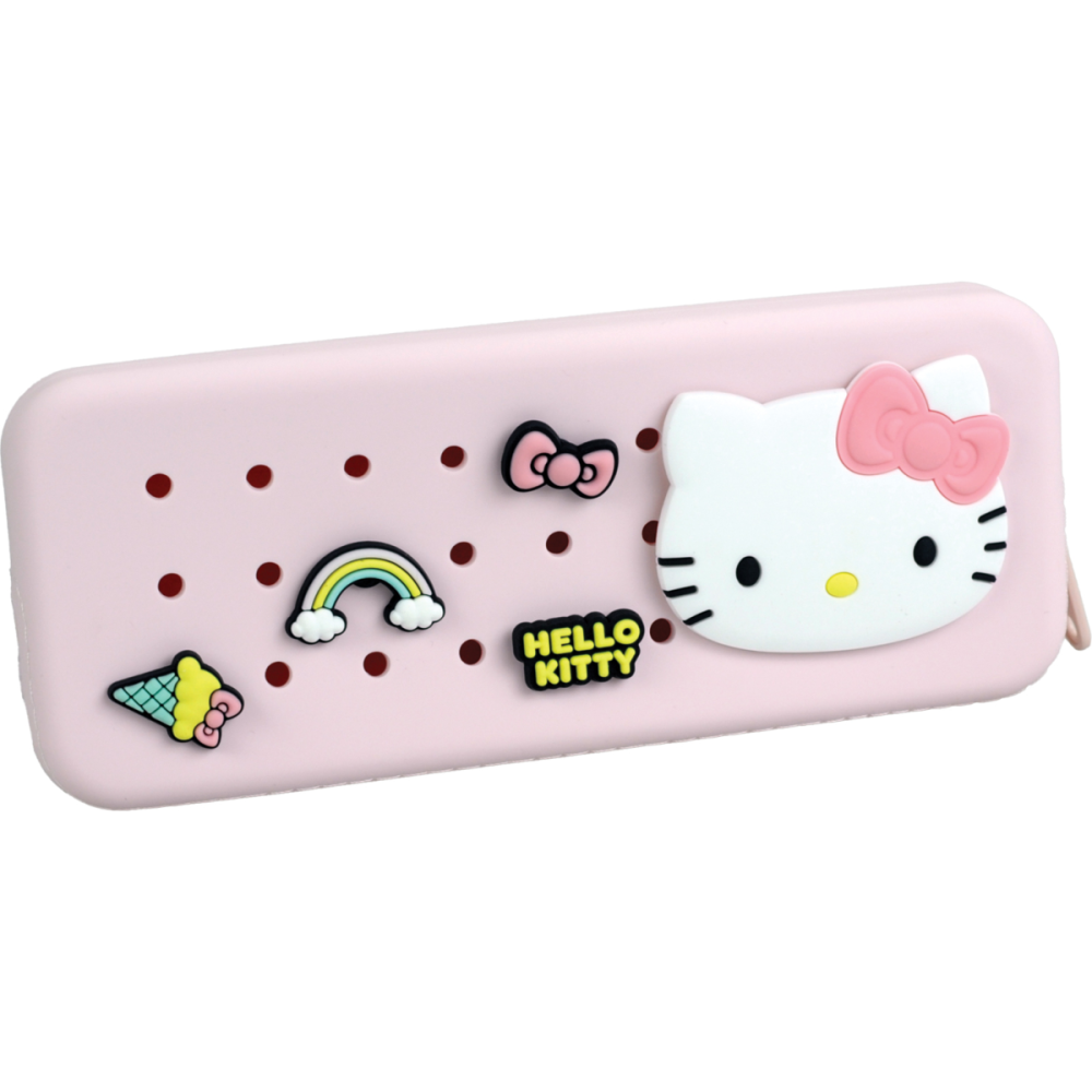 Charmante Design: HELLO KITTY - Trousse à Crayons en Silicone avec Pins