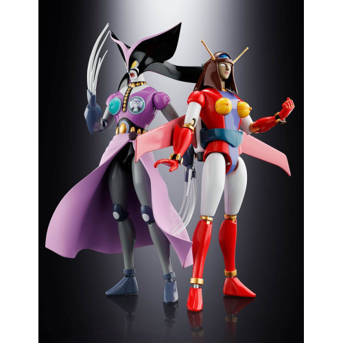 Jolie Style pour étagère: Great Mazinger figurines Diecast Soul of Chogokin GX-114 Janus & GX-12R Venus A Set 17 cm - BANDAI