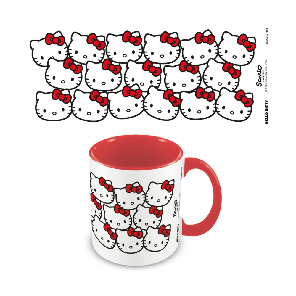 Élégante Style: HELLO KITTY - Many Kittys - Mug Intérieur Coloré 325ml