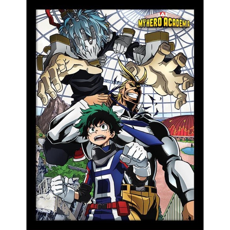 Élégante Figurine: Poster My Hero Academia: An Enemy Threat 30 x 40 cm Impression encadrée