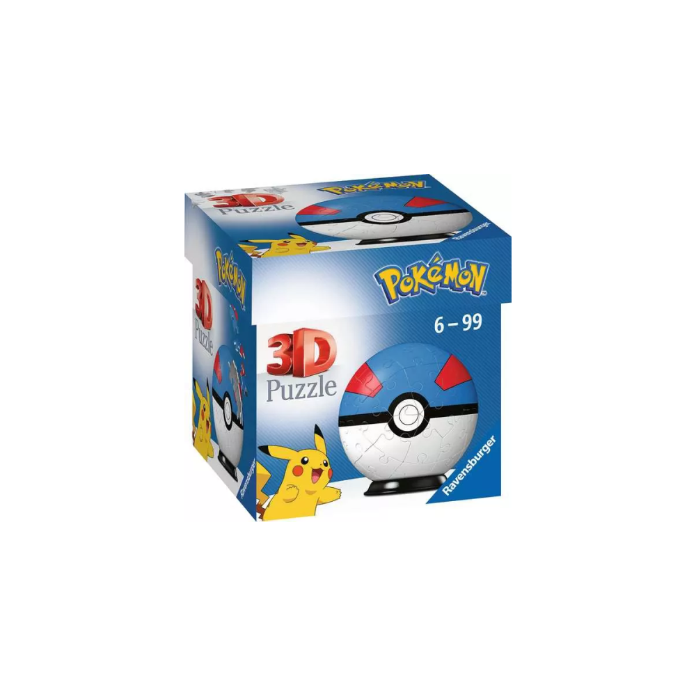 Originale Statue pour étagère: Puzzle 3d Puzzles 3D Ball 54 p - Super Ball / Pokémon