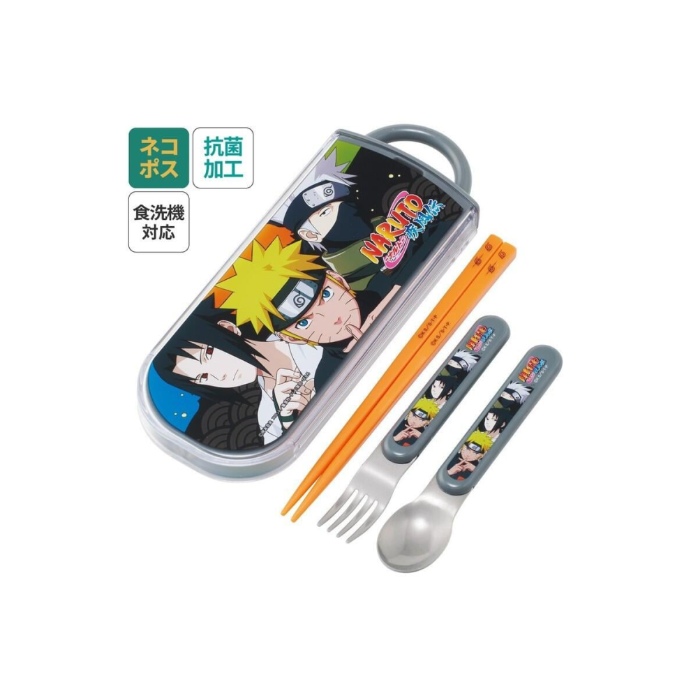 Figurine déco à exposer: NARUTO - Equipe 7 - Set baguettes cuillère et fourchette