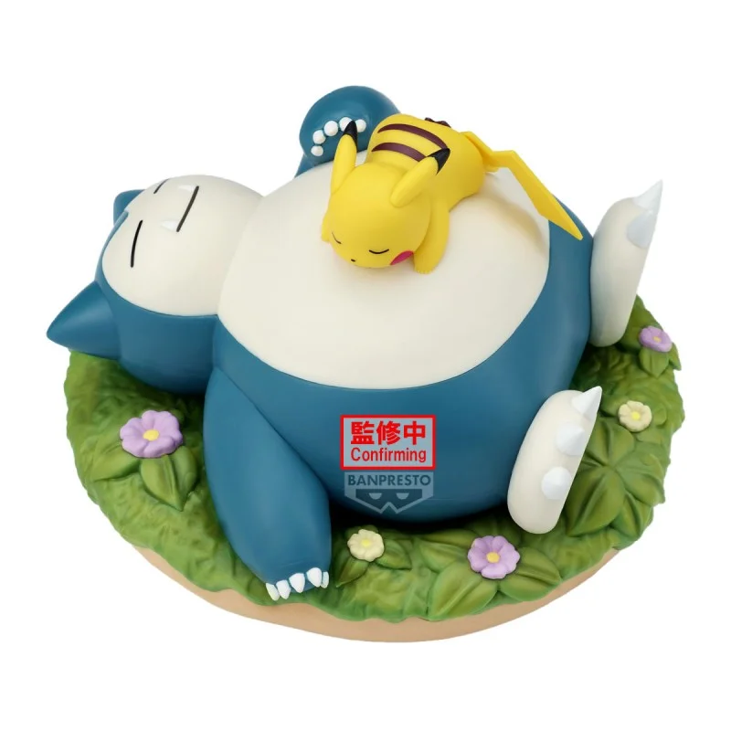Modèle vitrine pour bureau: Pokémon Pikachu & Snorlax Diorama Figure