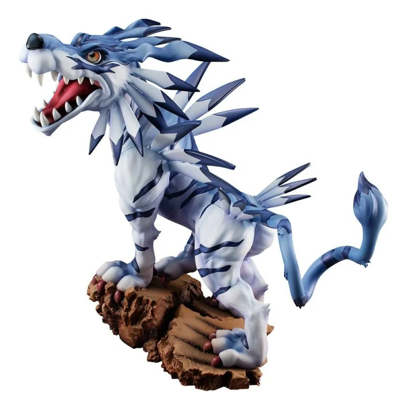 Visuelle Collection pour étagère: Digimon Adventure G.E.M. Precious Series statuette PVC Garurumon Battle Ver. 28 cm