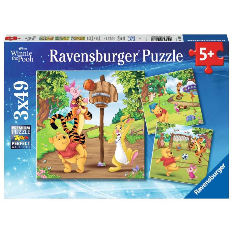 Classique Modèle: Puzzles 3x49 p - Journée sportive / Disney Winnie l'Ourson