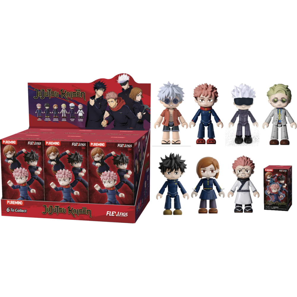 Jolie Design look original: JUJUSTU KAISEN - Flexi Figs Vol.1 - Blind Box (6pcs)