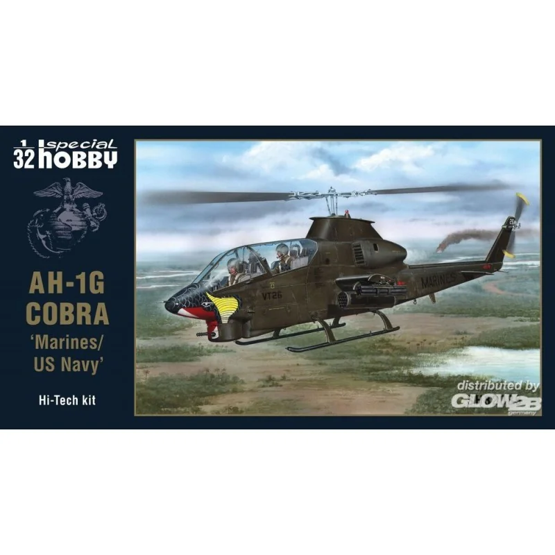 Collection style rétro: Maquette Kit Hi-Tech AH-1G Cobra Marines/US Navy