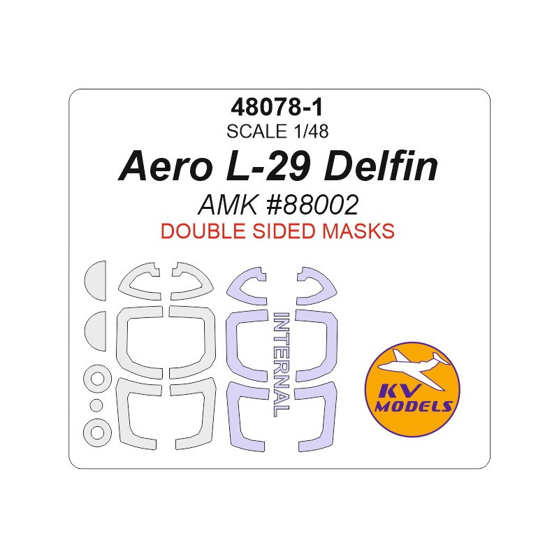 Jolie Pièce esprit déco: Aero L-29 Delfin - roues et masques de peinture de verrière (intérieur et extérieur) (conçu pour être utilisé avec (conçu pour ê