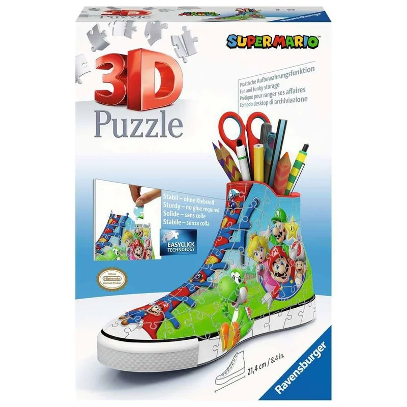 Figurine look soigné: Super Mario puzzle 3D Sneaker (108 pièces)