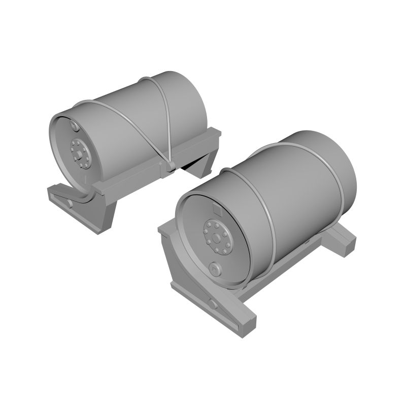 Détaillée Univers style geek: PT-109 Patrol Torpedo Boat Mk.6 Depth Charges (2pcs) (conçu pour être utilisé avec les kits Revell)