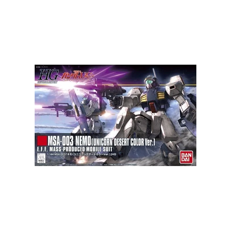 Charmante Pièce: Gunpla GUNDAM - 1/144 HGUC MSA-003 NEMO ( Unicorn Desert Color ) - Model Kit