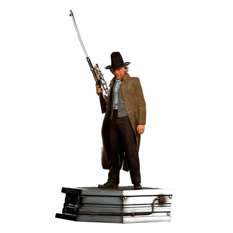 Stylée Design pour collection: Figurine Retour vers le Futur III Statuette 1/10 Art Scale Doc Brown 32 cm