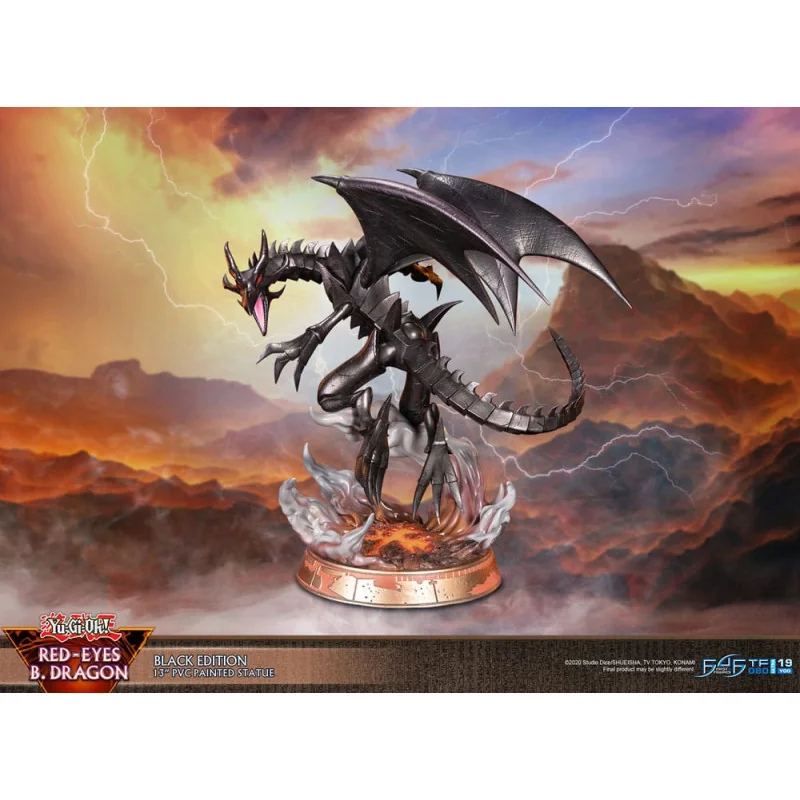 Jolie Figurine belle présence: Figurine Yu-Gi-Oh! Red-Eyes B. Dragon Black Colour 33 cm