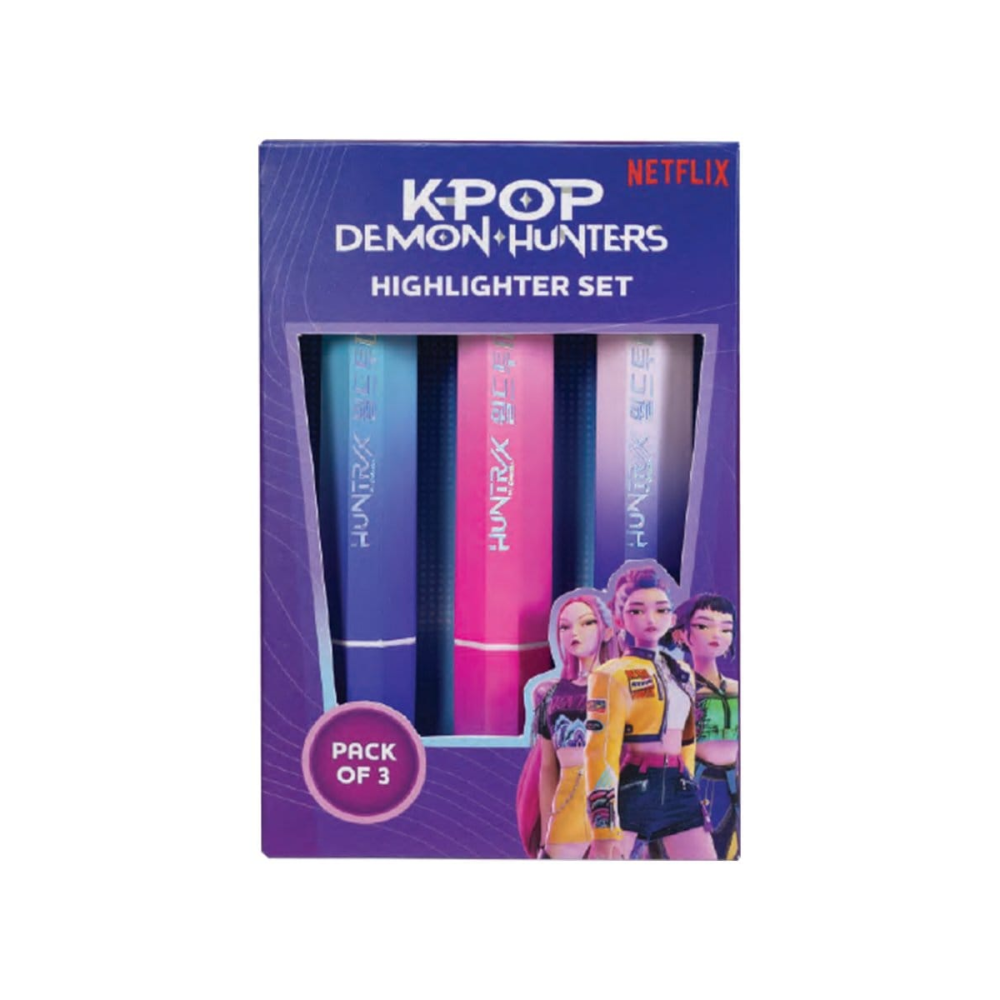 Modèle vitrine style pop: KPop Demon Hunters pack 3 surligneurs Huntr/x
