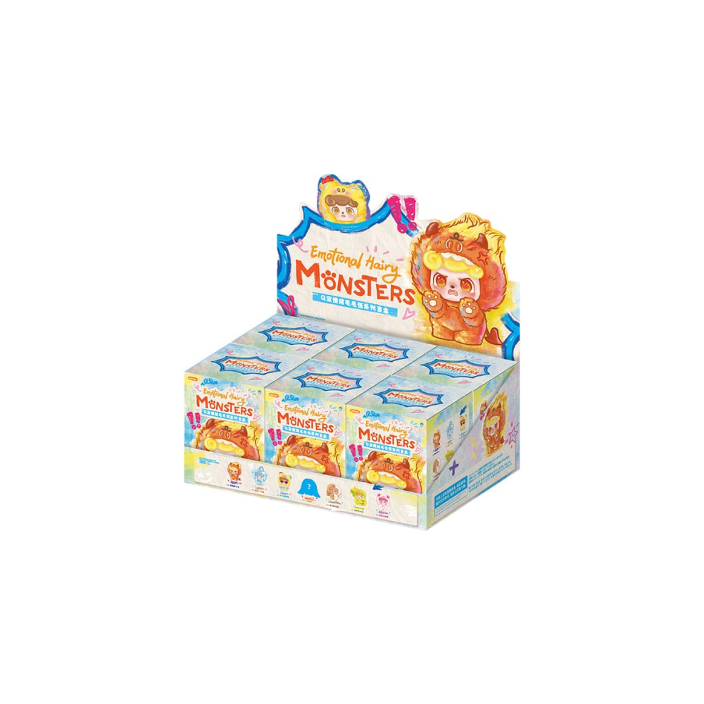 Charmante Pièce esprit déco: QKid: Emotional Hairy Monsters Series Blind Box Figurine 12 - 14 cm Display (6)