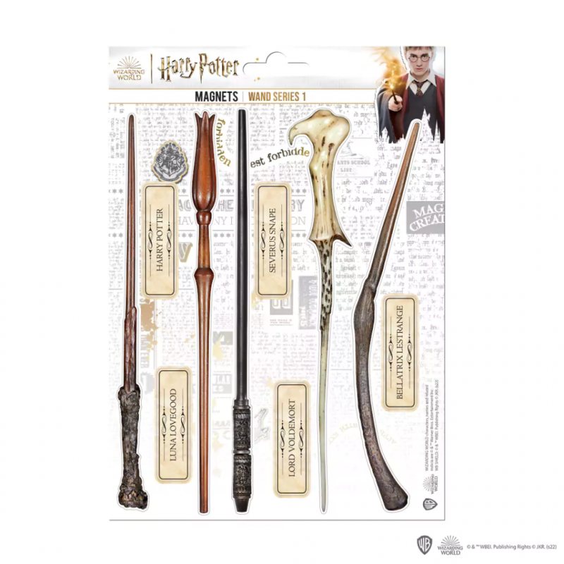 Artistique Statue look original: HARRY POTTER - Baguettes 01 - Planche de 10 magnets en mousse