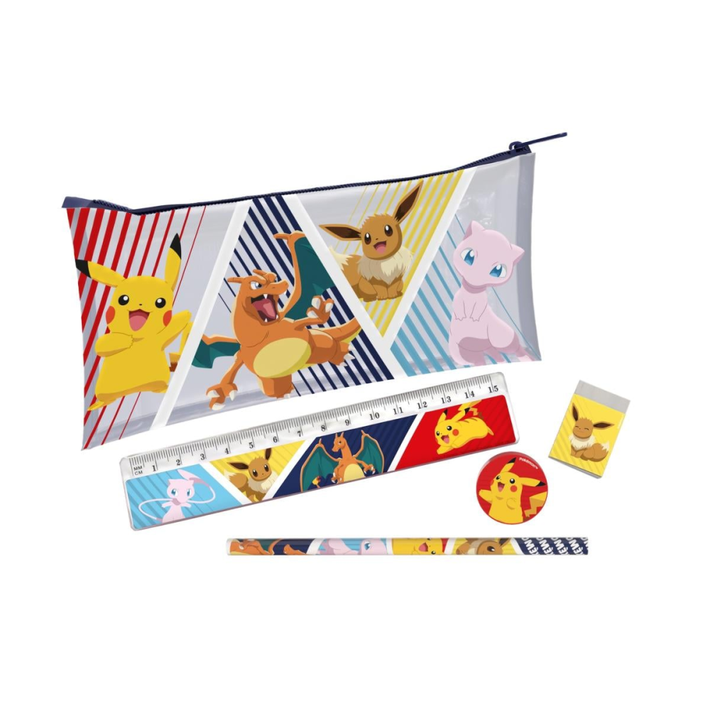 Vitrine déco sympa: POKEMON - Set de Papeterie avec Pochette - 5pc