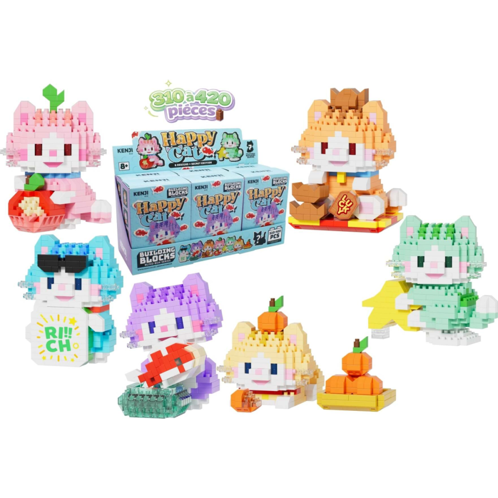 Moderne Style: KAWAII BOX - Happy Cat - Kit de Construction (6pcs) 310 à 420pcs