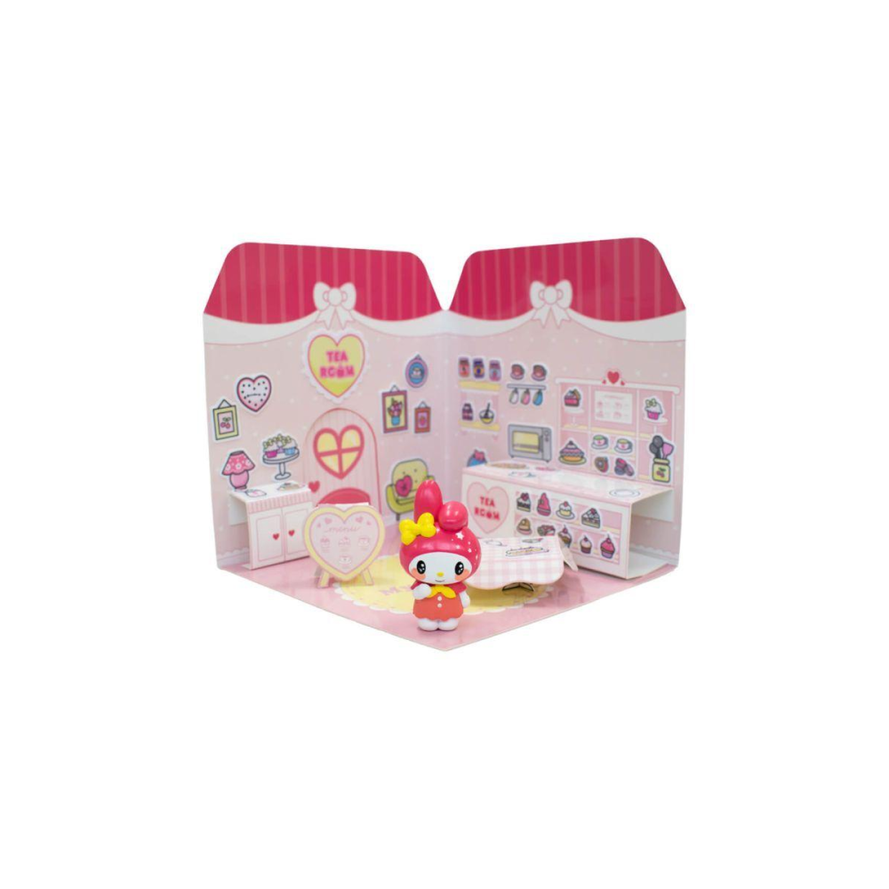 Figurine style pop: Figurine HELLO KITTY - Melody 6cm Sticker House Tea Room