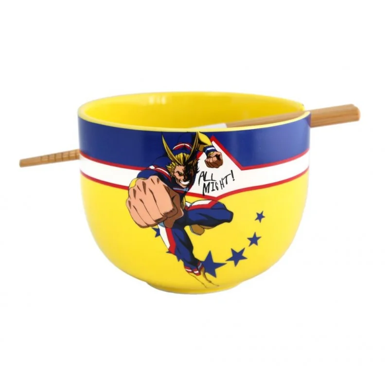 Statue style pop: MY HERO ACADEMIA - Bol à Ramen avec Baguette 414ml - All Might
