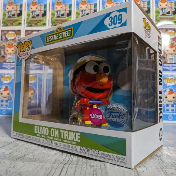 Funko pop Sesame Street #309 - Elmo on Trike (Flocked)