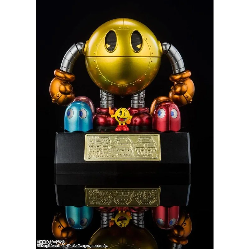 Modèle collection pour déco: Statuette Pac-Man réplique Diecast Chogokin 11 cm